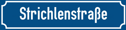 Straßenschild Strichlenstraße