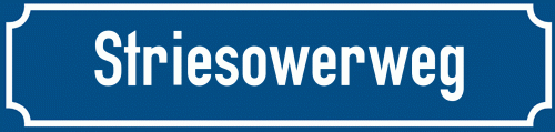 Straßenschild Striesowerweg zum kostenlosen Download