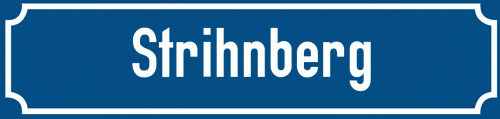 Straßenschild Strihnberg