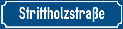 Straßenschild Strittholzstraße