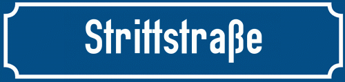 Straßenschild Strittstraße