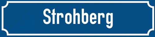 Straßenschild Strohberg