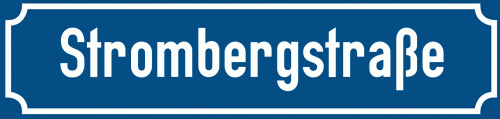 Straßenschild Strombergstraße