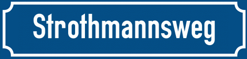 Straßenschild Strothmannsweg