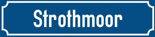 Straßenschild Strothmoor