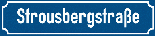 Straßenschild Strousbergstraße