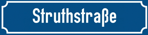 Straßenschild Struthstraße