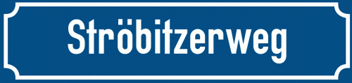 Straßenschild Ströbitzerweg zum kostenlosen Download