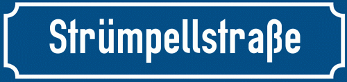 Straßenschild Strümpellstraße zum kostenlosen Download