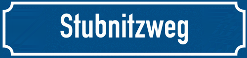 Straßenschild Stubnitzweg