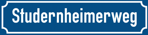 Straßenschild Studernheimerweg
