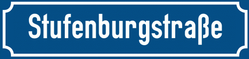 Straßenschild Stufenburgstraße