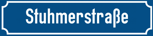 Straßenschild Stuhmerstraße