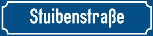 Straßenschild Stuibenstraße