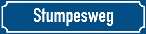 Straßenschild Stumpesweg