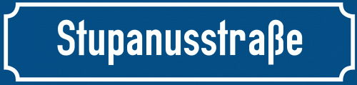 Straßenschild Stupanusstraße