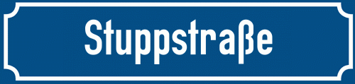 Straßenschild Stuppstraße