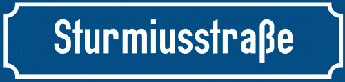 Straßenschild Sturmiusstraße