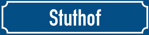 Straßenschild Stuthof