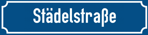 Straßenschild Städelstraße