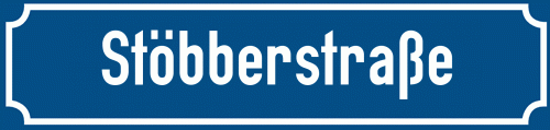 Straßenschild Stöbberstraße