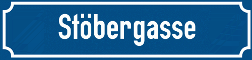 Straßenschild Stöbergasse zum kostenlosen Download