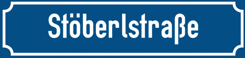 Straßenschild Stöberlstraße