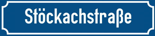 Straßenschild Stöckachstraße