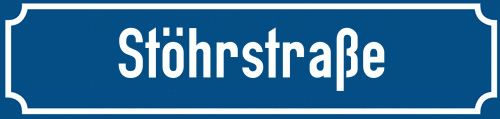 Straßenschild Stöhrstraße