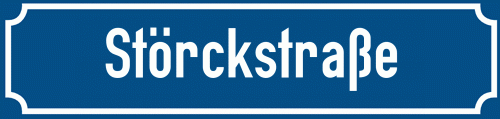 Straßenschild Störckstraße