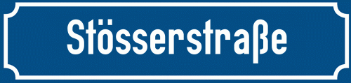 Straßenschild Stösserstraße