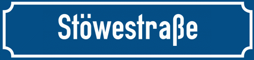 Straßenschild Stöwestraße