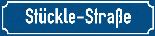 Straßenschild Stückle-Straße