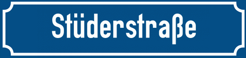 Straßenschild Stüderstraße