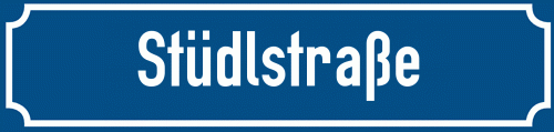Straßenschild Stüdlstraße
