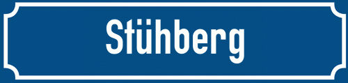 Straßenschild Stühberg