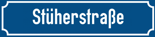 Straßenschild Stüherstraße