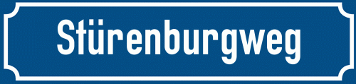 Straßenschild Stürenburgweg zum kostenlosen Download