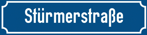 Straßenschild Stürmerstraße