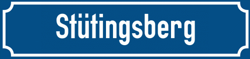 Straßenschild Stütingsberg