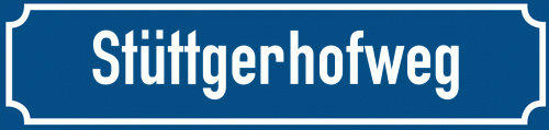 Straßenschild Stüttgerhofweg