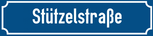 Straßenschild Stützelstraße
