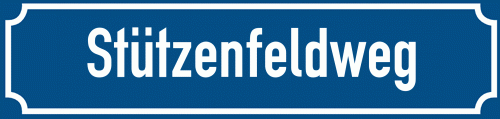 Straßenschild Stützenfeldweg