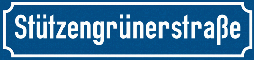 Straßenschild Stützengrünerstraße zum kostenlosen Download