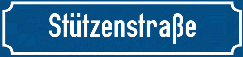 Straßenschild Stützenstraße zum kostenlosen Download