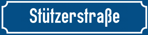 Straßenschild Stützerstraße