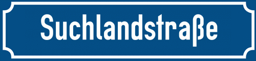 Straßenschild Suchlandstraße