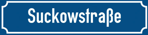 Straßenschild Suckowstraße