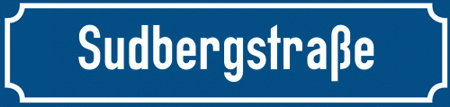 Straßenschild Sudbergstraße