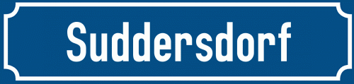 Straßenschild Suddersdorf